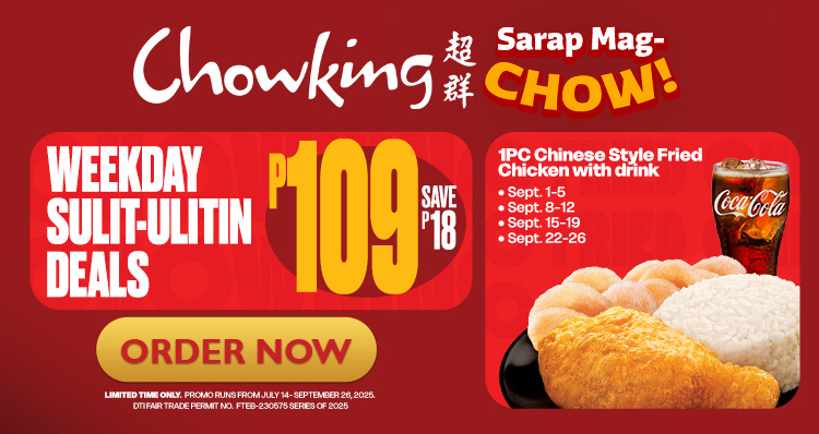 Chowking Sulit Ulitin Weekday Deals Promo